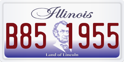 IL license plate B851955