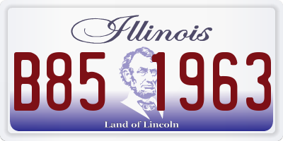 IL license plate B851963