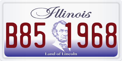 IL license plate B851968