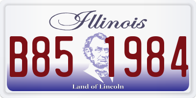 IL license plate B851984