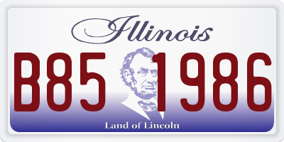 IL license plate B851986