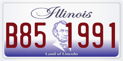 IL license plate B851991