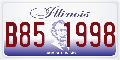 IL license plate B851998