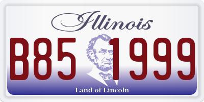 IL license plate B851999