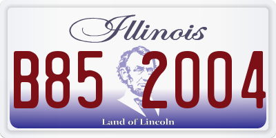 IL license plate B852004