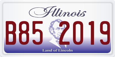 IL license plate B852019
