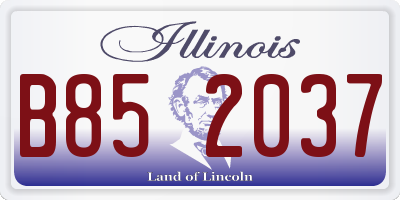 IL license plate B852037