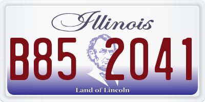 IL license plate B852041