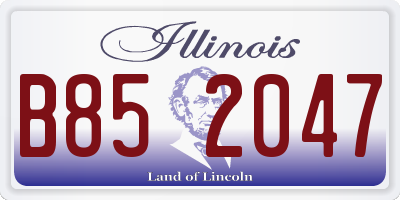 IL license plate B852047