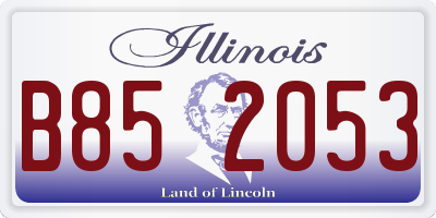 IL license plate B852053