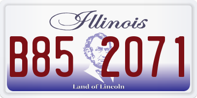 IL license plate B852071