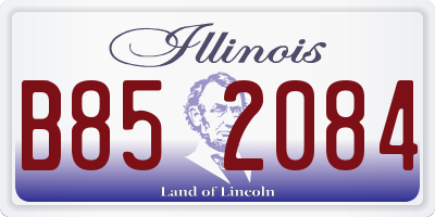 IL license plate B852084