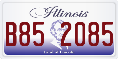 IL license plate B852085