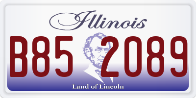 IL license plate B852089