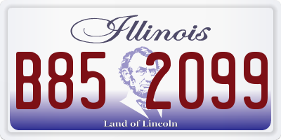 IL license plate B852099