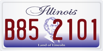 IL license plate B852101