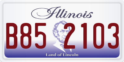 IL license plate B852103