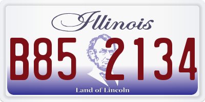 IL license plate B852134