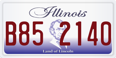 IL license plate B852140