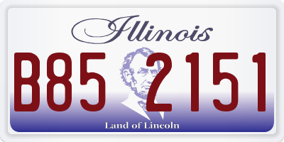 IL license plate B852151