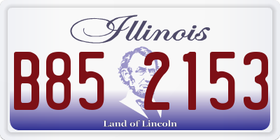 IL license plate B852153