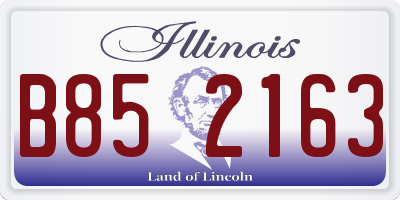 IL license plate B852163
