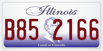 IL license plate B852166