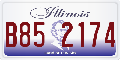 IL license plate B852174