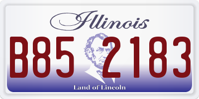 IL license plate B852183