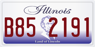 IL license plate B852191