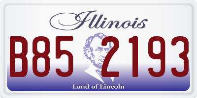 IL license plate B852193