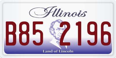 IL license plate B852196