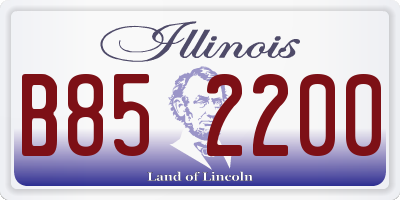 IL license plate B852200