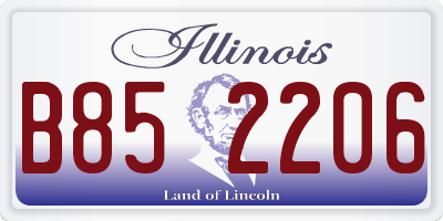 IL license plate B852206