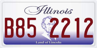 IL license plate B852212