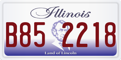 IL license plate B852218