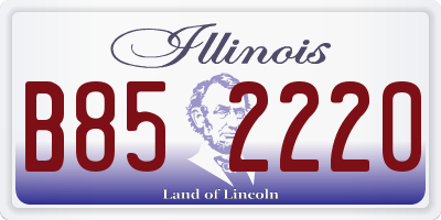 IL license plate B852220