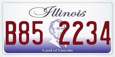 IL license plate B852234