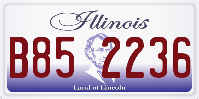 IL license plate B852236