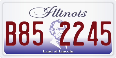 IL license plate B852245