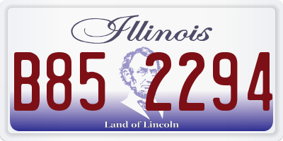 IL license plate B852294