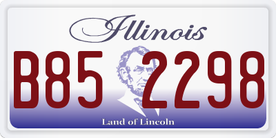 IL license plate B852298