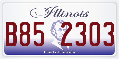 IL license plate B852303