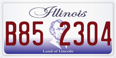 IL license plate B852304