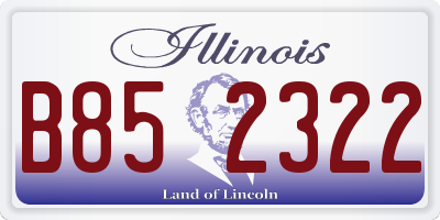 IL license plate B852322