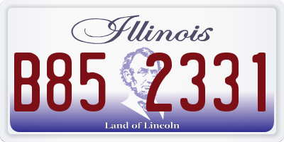 IL license plate B852331