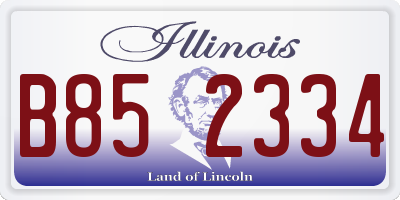 IL license plate B852334