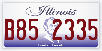 IL license plate B852335