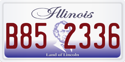 IL license plate B852336