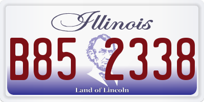 IL license plate B852338